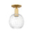 Innovations Preston 1Lt 7" Globe Semi-Flush, Gold/Clear - 716-1C-SG-G458-7CL