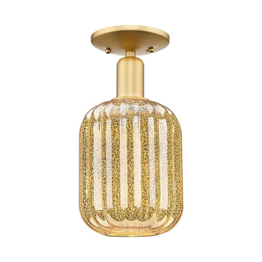 Innovations Preston 1Lt 7" Jar Semi-Flush, Gold/Mercury - 716-1C-SG-G460-7ME