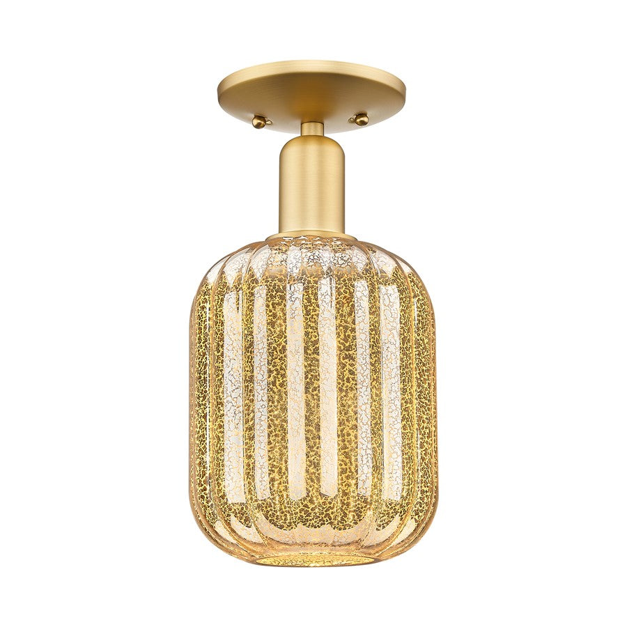 Innovations Preston 1Lt 7" Jar Semi-Flush, Gold/Mercury - 716-1C-SG-G460-7ME
