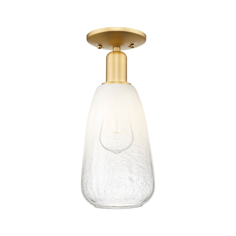 Innovations Brookhaven Almond 1Lt 6" Semi-Flush, Gold/Opal - 716-1C-SG-G480-6OP