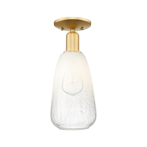 Innovations Brookhaven Almond 1Lt 6" Semi-Flush, Gold/Opal - 716-1C-SG-G480-6OP