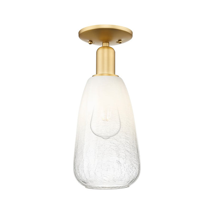 Innovations Brookhaven Almond 1Lt 6" Semi-Flush, Gold/Opal - 716-1C-SG-G480-6OP