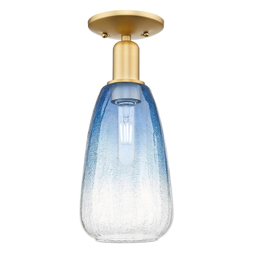 Innovations Brookhaven Almond 1Lt 6" Semi-Flush, Gold/SB - 716-1C-SG-G480-6SB