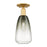 Innovations Brookhaven Almond 1Lt 6" Semi-Flush, Gold/Slate - 716-1C-SG-G480-6SL