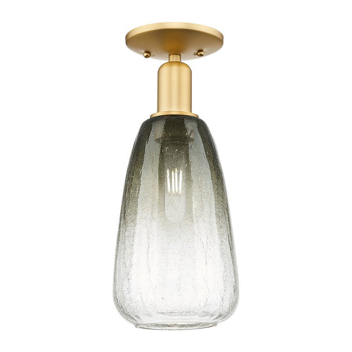 Innovations Brookhaven Almond 1Lt 6" Semi-Flush, Gold/Slate - 716-1C-SG-G480-6SL