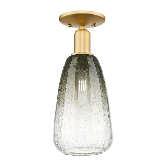 Innovations Brookhaven Almond 1Lt 6" Semi-Flush, Gold/Slate - 716-1C-SG-G480-6SL