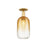 Innovations Brookhaven Cloche 1Lt 7" Semi-Flush, Gold/Amber - 716-1C-SG-G482-7AM