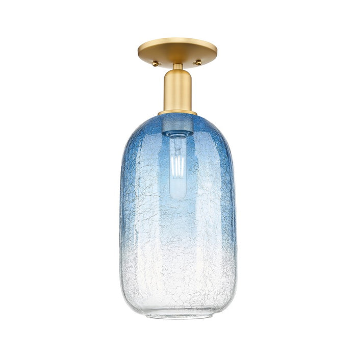 Innovations Brookhaven Cloche 1Lt 7" Semi-Flush, Gold/SB - 716-1C-SG-G482-7SB
