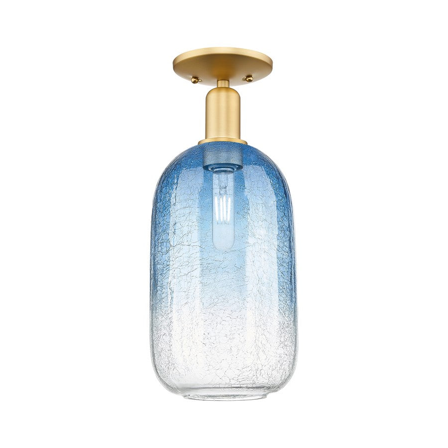 Innovations Brookhaven Cloche 1Lt 7" Semi-Flush, Gold/SB - 716-1C-SG-G482-7SB