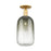 Innovations Brookhaven Cloche 1Lt 7" Semi-Flush, Gold/Slate - 716-1C-SG-G482-7SL