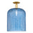 Innovations Bridal Veil 1Lt 12" Semi-Flush, Gold/Blue - 716-1C-SG-G559-12BL