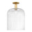 Innovations Bridal Veil 1Lt 12" Semi-Flush, Gold/Clear - 716-1C-SG-G559-12CL