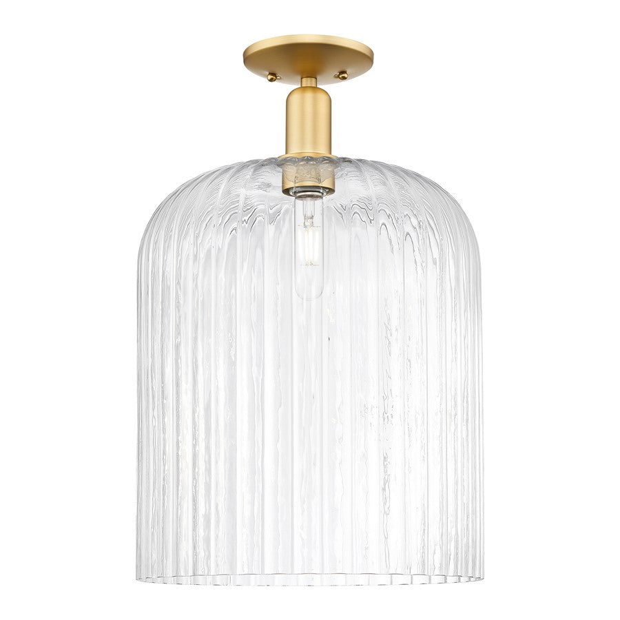 Innovations Bridal Veil 1Lt 12" Semi-Flush, Gold/Clear - 716-1C-SG-G559-12CL