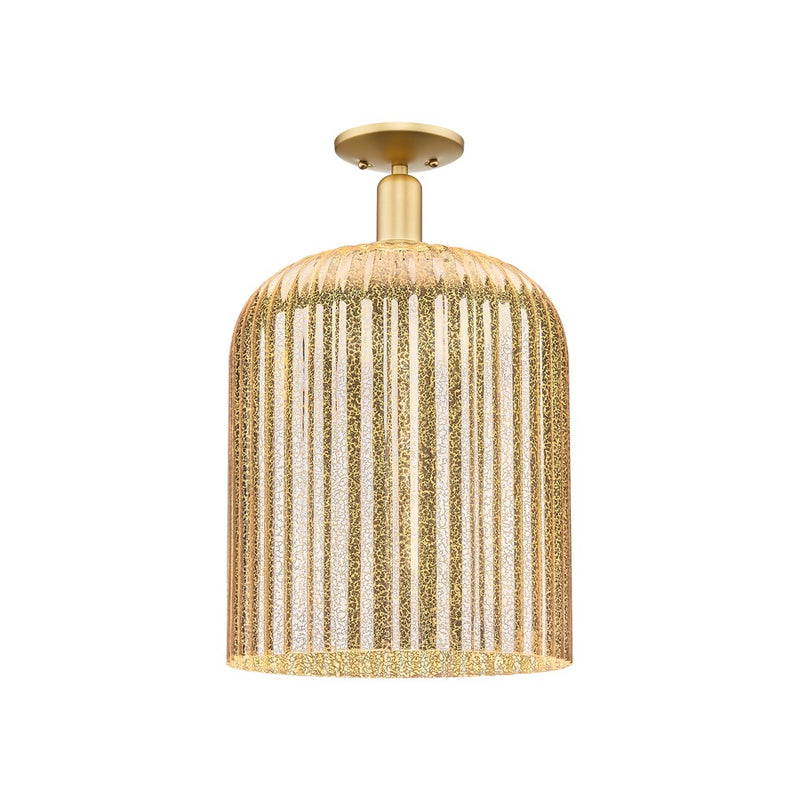 Innovations Bridal Veil 1Lt 12" Semi-Flush, Gold/Mercury - 716-1C-SG-G559-12ME
