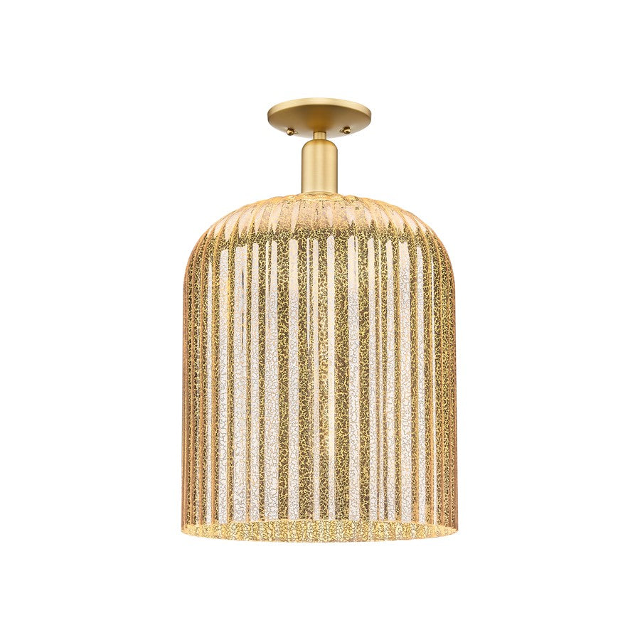 Innovations Bridal Veil 1Lt 12" Semi-Flush, Gold/Mercury - 716-1C-SG-G559-12ME