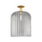 Innovations Bridal Veil 1Lt 12" Semi-Flush, Gold/Smoke - 716-1C-SG-G559-12SM