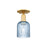 Innovations Bridal Veil 1Lt 5" Semi-Flush Mount, Gold/Blue - 716-1C-SG-G559-5BL