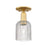 Innovations Bridal Veil 1Lt 5" Semi-Flush Mount, Gold/Clear - 716-1C-SG-G559-5CL