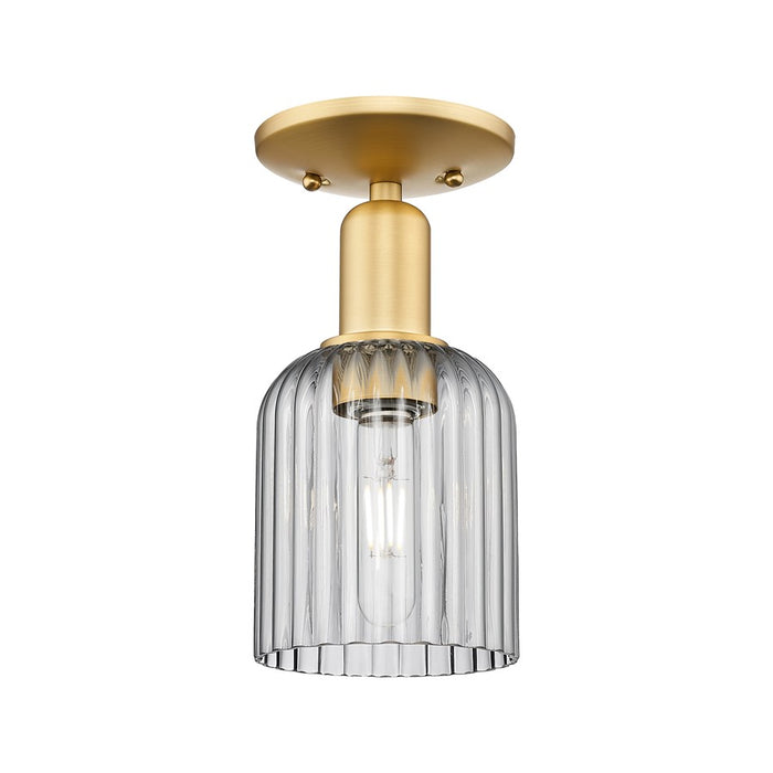 Innovations Bridal Veil 1Lt 5" Semi-Flush Mount, Gold/Smoke - 716-1C-SG-G559-5SM