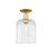 Innovations Bridal Veil 1Lt 8" Semi-Flush Mount, Gold/Clear - 716-1C-SG-G559-8CL