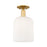 Innovations Bridal Veil 1Lt 8" Semi-Flush, GD/Gloss White - 716-1C-SG-G559-8GWH