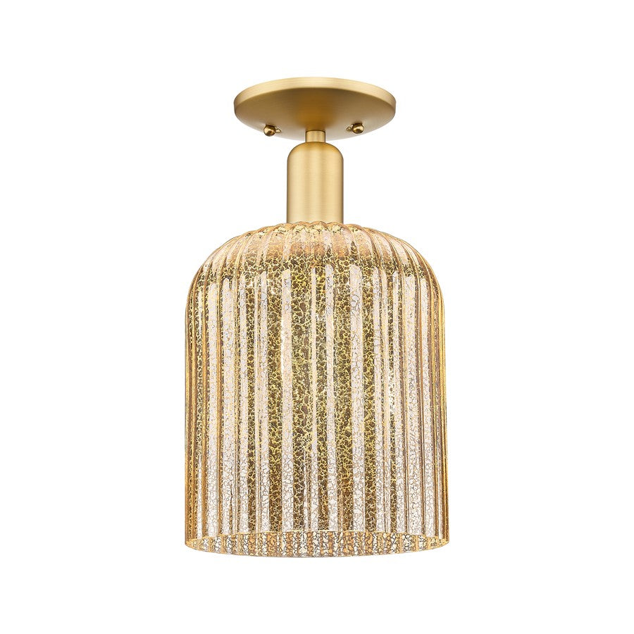 Innovations Bridal Veil 1Lt 8" Semi-Flush, Gold/Mercury - 716-1C-SG-G559-8ME
