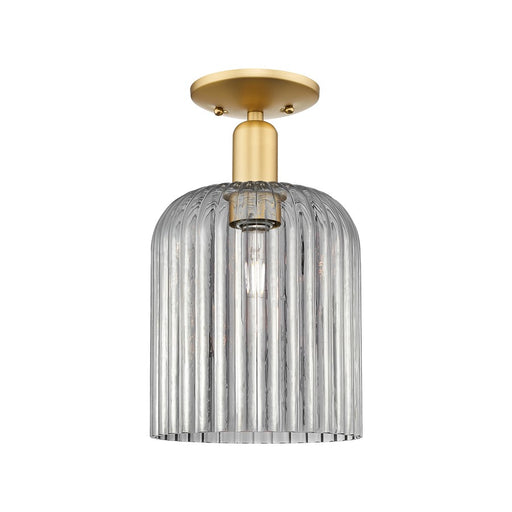 Innovations Bridal Veil 1Lt 8" Semi-Flush Mount, Gold/Smoke - 716-1C-SG-G559-8SM