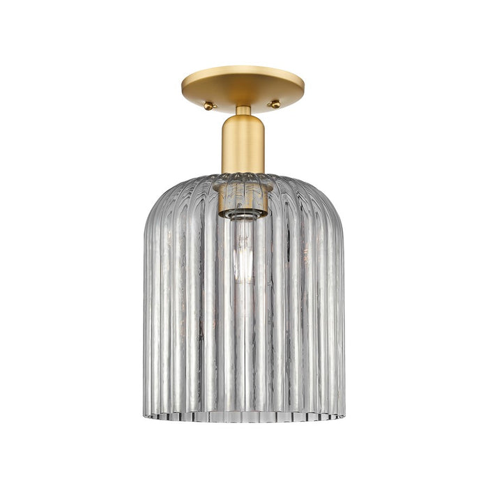 Innovations Bridal Veil 1Lt 8" Semi-Flush Mount, Gold/Smoke - 716-1C-SG-G559-8SM