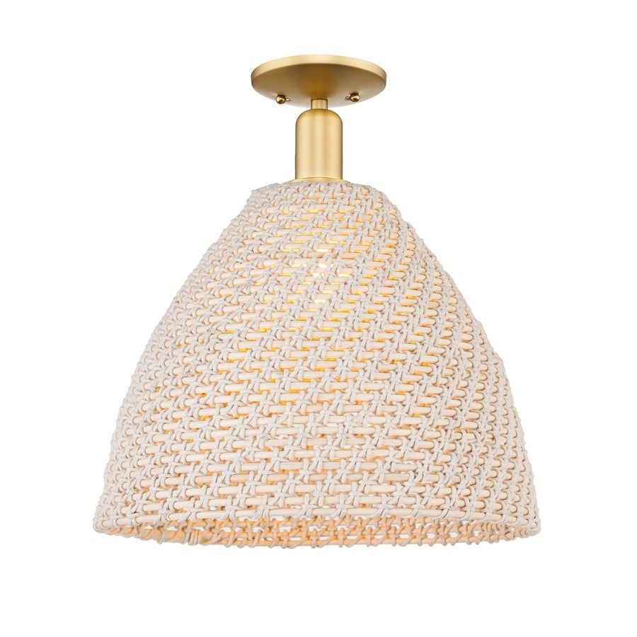 Innovations NB Dome 1Lt 16" Semi-Flush, GD/NF - 716-1C-SG-NBD-16-NAT