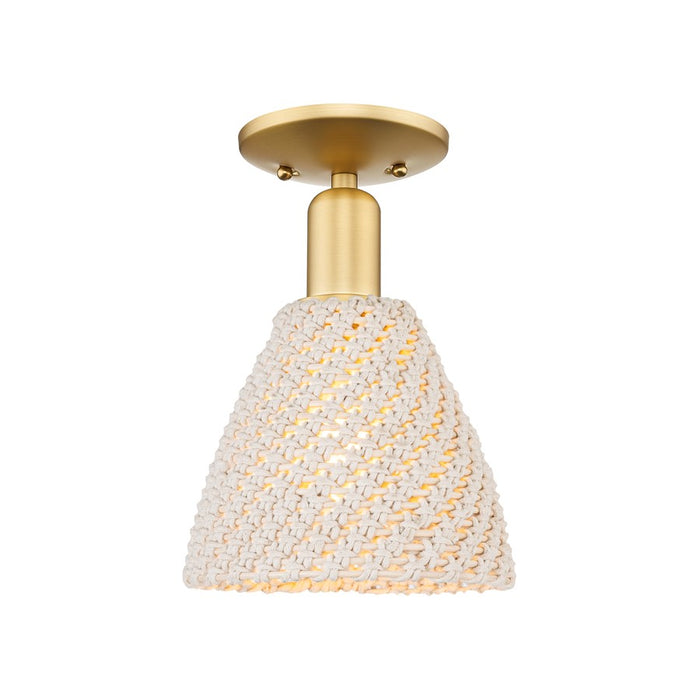Innovations NB Dome 1Lt 8" Semi-Flush, GD/NF - 716-1C-SG-NBD-75-NAT