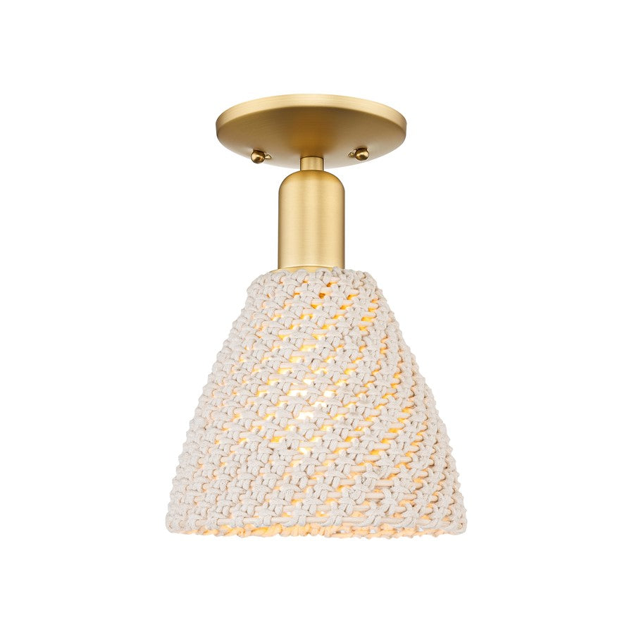 Innovations NB Dome 1Lt 8" Semi-Flush, GD/NF - 716-1C-SG-NBD-75-NAT