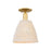 Innovations Natural Ballston Dome 1Lt 9" Semi-Flush, GD/NF - 716-1C-SG-NBD-9-NAT