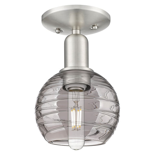 Innovations Athens Deco Swirl 6" Semi-Flush, SN/Smoke - 716-1C-SN-G1213-6SM