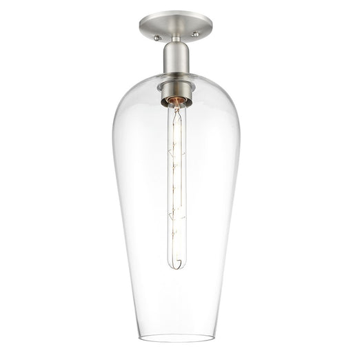 Innovations Chelsea 1Lt 8" Semi-Flush, Satin Nickel/Clear - 716-1C-SN-G456-8CL