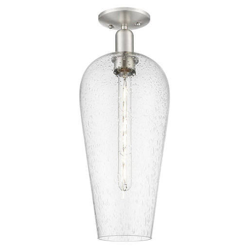 Innovations Chelsea 1Lt 8" Semi-Flush, Satin Nickel/Seedy - 716-1C-SN-G456-8SDY