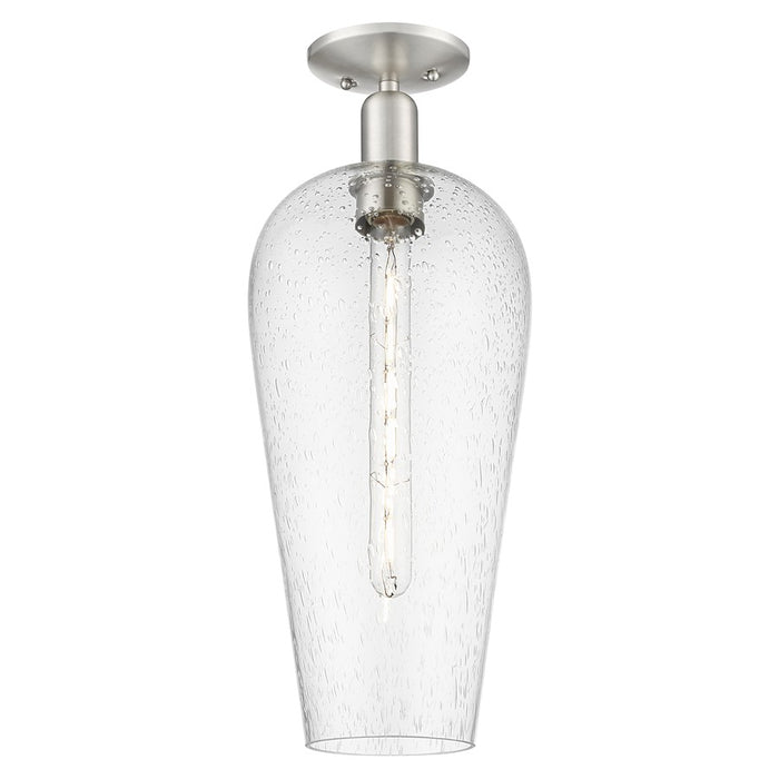 Innovations Chelsea 1Lt 8" Semi-Flush, Satin Nickel/Seedy - 716-1C-SN-G456-8SDY