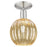 Innovations Preston 7" Globe Semi-Flush, SN/Merc - 716-1C-SN-G458-7ME