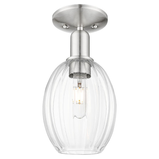 Innovations Preston 6" Bulb Semi-Flush, Satin Nickel/Clear - 716-1C-SN-G459-6CL