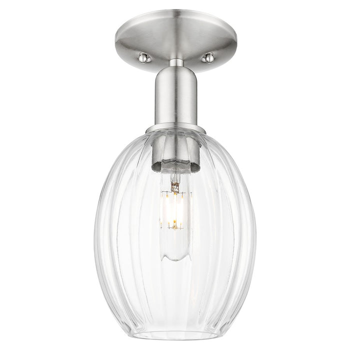 Innovations Preston 6" Bulb Semi-Flush, Satin Nickel/Clear - 716-1C-SN-G459-6CL
