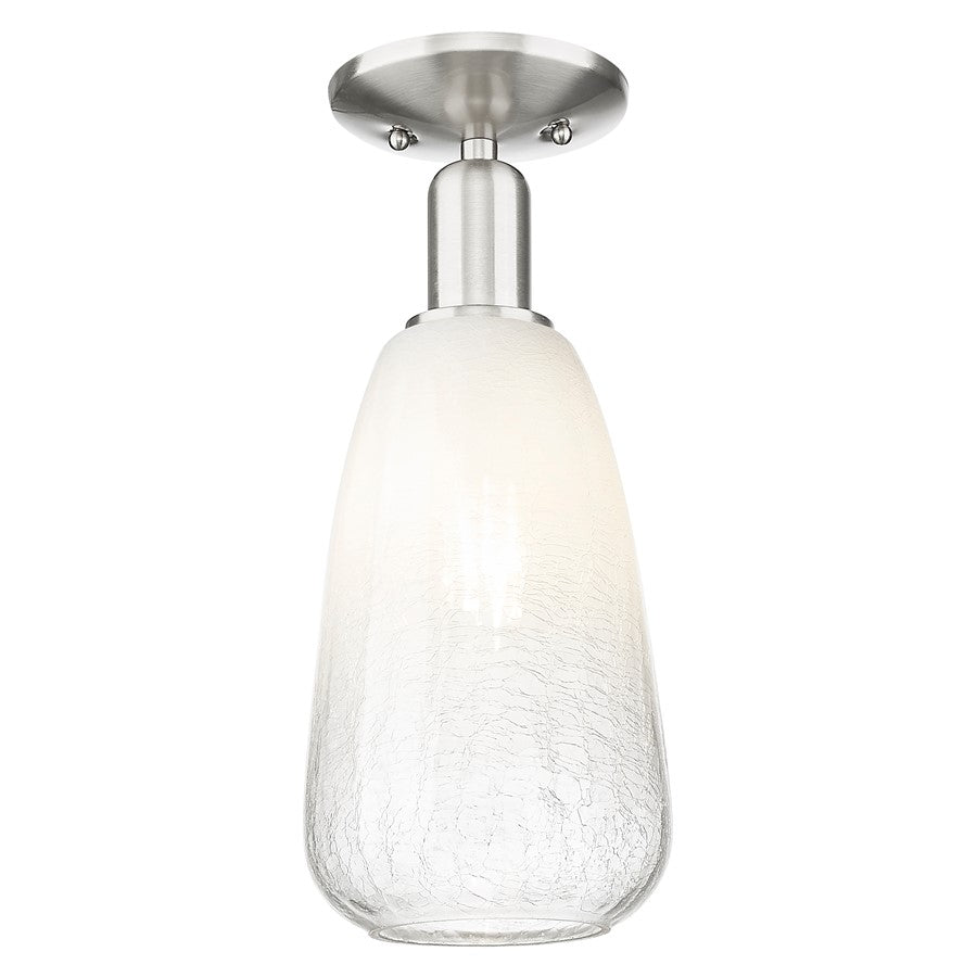 Innovations Brookhaven Almond 6" Semi-Flush, SN/Opal - 716-1C-SN-G480-6OP