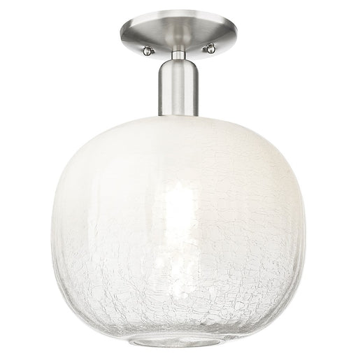 Innovations Brookhaven Sphere 10" Semi-Flush, SN/Opal - 716-1C-SN-G481-10OP
