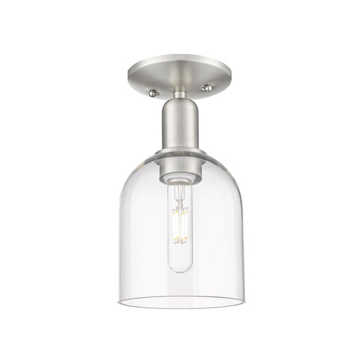 Innovations Bella 6in 1-Light Semi-Flush Mount | Industrial Brushed Satin Nickel and Clear Glass | Hallway & Entryway | 5.5 x | Model 716-1C-SN-G558-6CL