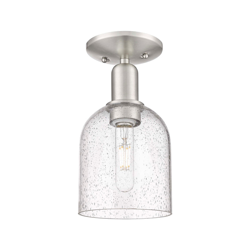Innovations Bella 6in 1-Light Semi-Flush Mount | Industrial Brushed Satin Nickel and Seedy Glass | Hallway & Entryway | 5.5 x | Model 716-1C-SN-G558-6SDY