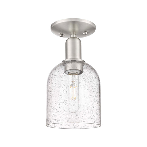 Innovations Bella 6in 1-Light Semi-Flush Mount | Industrial Brushed Satin Nickel and Seedy Glass | Hallway & Entryway | 5.5 x | Model 716-1C-SN-G558-6SDY