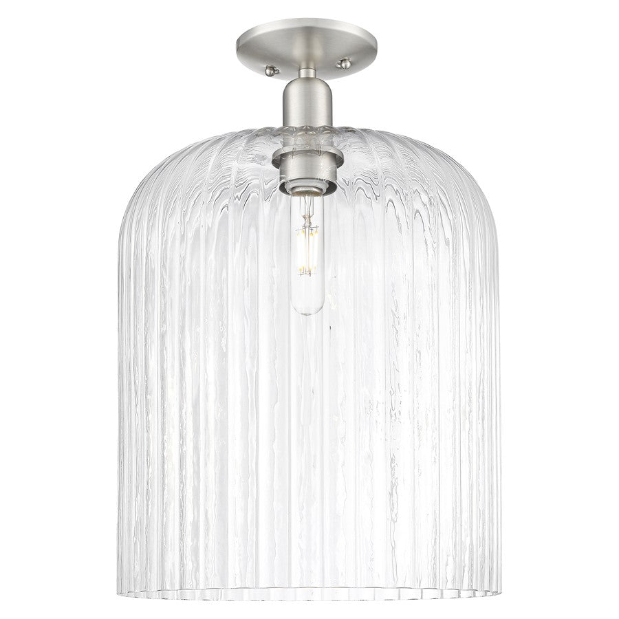 Innovations Bridal Veil 12" Semi-Flush, Satin Nickel/Clear - 716-1C-SN-G559-12CL