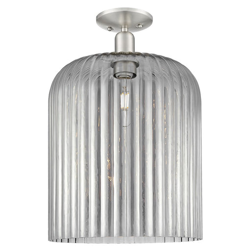 Innovations Bridal Veil 12" Semi-Flush, Satin Nickel/Smoke - 716-1C-SN-G559-12SM