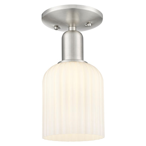 Innovations Bridal Veil 5" Semi-Flush, Satin Nickel/White - 716-1C-SN-G559-5GWH