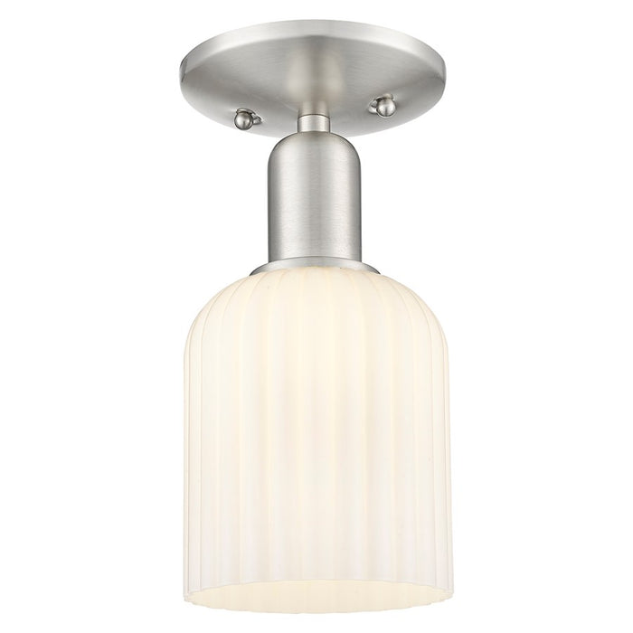 Innovations Bridal Veil 5" Semi-Flush, Satin Nickel/White - 716-1C-SN-G559-5GWH