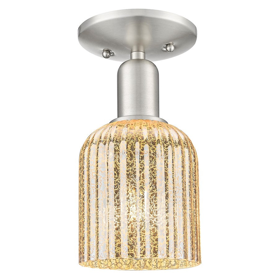Innovations Bridal Veil 5" Semi-Flush, Satin Nickel/Mercury - 716-1C-SN-G559-5ME