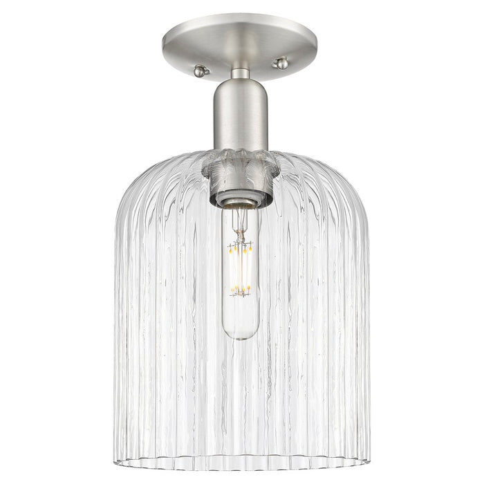 Innovations Bridal Veil 8" Semi-Flush, Satin Nickel/Clear - 716-1C-SN-G559-8CL